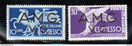 1946 Italia Italy Venezia Giulia AMMINISTRAZIONE ANGLO - AMERICANA ESPRESSO Serie Di 2v. (1-2) MNH** Express - Venezia Giulia