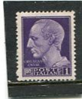 ITALIA - 1945  1 L  DEFINITIVE   NO  WMK  MINT NH - Mint/hinged