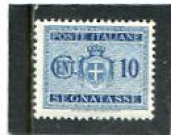 ITALIA - 1945  POSTAGE DUE  10c  WMK  MINT NH - Postage Due