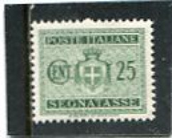 ITALIA - 1945  POSTAGE DUE  25c  WMK  MINT NH - Impuestos