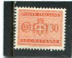 ITALIA - 1945  POSTAGE DUE  30c  WMK  MINT NH - Taxe