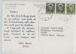 GROENLAND - N°19 X2 +21 / IMPRIME POUE LA FRANCE - CàD : GOOT HAAR/ 24-2-59 - Covers & Documents