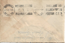 Portugal 1940 , Slogan Postmark POSTAIS ILUSTRADO CTT DIVULGUE AS BELEZAS DE PORTUGAL , Tudo Pela Nação Stamp - Postmark Collection