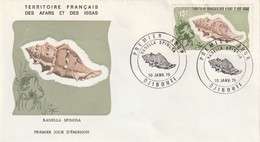 FDC - AFARS Et ISSAS - COQUILLAGES (1975) - Brieven En Documenten