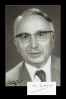 Henri Cartan (1904-2008) - French Mathematician - Rare Signed Card + Photo - 90s - Inventori E Scienziati