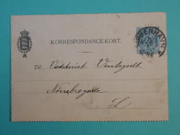 DB20 DANEMARK   BELLE LETTRE  ENTIER  1895  ++AFF. INTERESSANT+++++ - Entiers Postaux