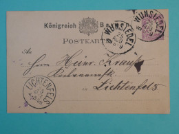 DB20 ALLEMAHNE   BELLE LETTRE  ENTIER  1882 WUNSIEDFEL A LICHTENFELS   ++AFF. INTERESSANT+++++ - Postal  Stationery