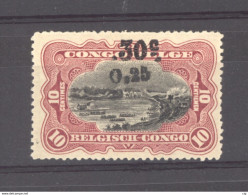 Belgique  -  Congo  :  Yv  105  *    Premier Tirage           ,     N2 - Unused Stamps