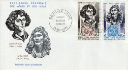 FDC - AFARS ET ISSAS - P.A N°87/8 (1973) Hommes Célèbres - Lettres & Documents