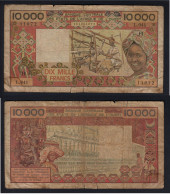 10000 Francs CFA, ND H, Niger, L.041, 11072, Oberthur, P#_09, Banque Centrale Des États De L'Afrique Ouest - West African States