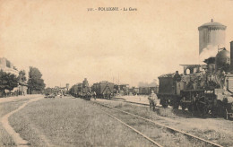 Folligny * La Gare * Train Locomotive Machine Wagons * Ligne Chemin De Fer De La Manche - Sonstige & Ohne Zuordnung