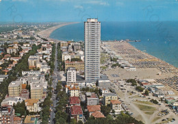 CARTOLINA  CESENATICO,CESENA,EMILIA ROMAGNA-VEDUTA AEREA-SPIAGGIA,MARE,SOLE,VACANZA,BARCHE A VELA,VIAGGIATA 1977 - Cesena