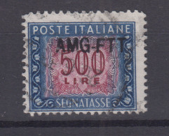 TRIESTE ZONA A 1949-54 SEGNATASSE 500 LIRE VIOLETTO N.28 USATO - Used