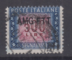 TRIESTE ZONA A 1949-54 SEGNATASSE 500 LIRE VIOLETTO N.28 USATO - Oblitérés