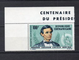 CENTRAFRIQUE PA N° 31   NEUF SANS CHARNIERE COTE 2.20€   PRESIDENT LINCOLN - Centrafricaine (République)