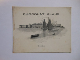 B0091a - Image Chromo CHOCOLAT KLAUS Genève Le Lac Voiliers - Cioccolato
