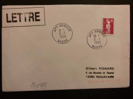 LETTRE M DE BRIAT 4,50 OBL.3-7 1996 APT ARMEES 84998 - Poste Aérienne Militaire