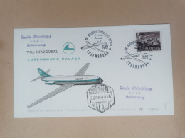 FDC, Vol Inaugural, Luxembourg, Malaga 1970 . Cercle Bettembourg - Lettres & Documents