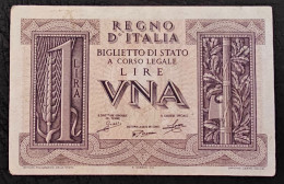 ITALY- 1 LIRA 1939. - Italië – 1 Lira