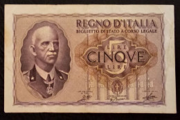ITALY- 5 LIRE 1940. - Italia – 5 Lire