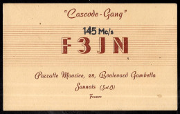 1954 Carte QSL F3JN "Cascode-Gang" Maurice Parratte 95 SANNOIS - Autres & Non Classés