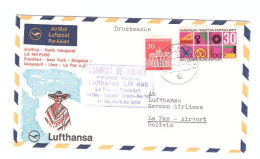 LUFTHANSA - FRANKFURT LA PAZ 1966 - FIRST FLIGHT - Invii Numismatici
