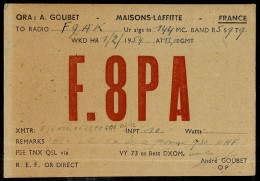 1954 Carte QSL F 8PA A. Goubet 78 MAISONS-LAFFITTE - Autres & Non Classés