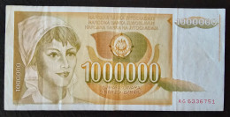 YUGOSLAVIA- 1 000 000 DINARA 1989. - Yugoslavia