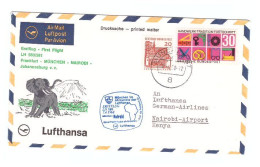 LUFTHANSA - FRANKFURT .........JOHANNESBURG 1968 - FIRST FLIGHT - Invii Numismatici