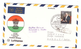 LUFTHANSA - FRANKFURT .........BOMBAY 1971 - Coin Envelopes