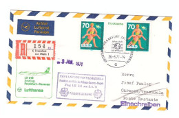 LUFTHANSA - FRANKFURT .........CARACAS 1971 - Coin Envelopes