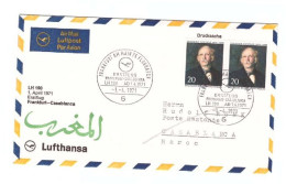 LUFTHANSA - FRANKFURT .........CASABLANCA 1971 - Numisbriefe