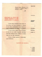 BUONI DEL TESORO 5% 1942-1951 BANCO DI ROMA - A - C