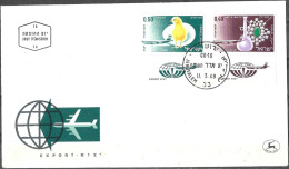 Israel 1968 FDC Air Mail Chicks Arts Crafts Export Aviation [ILT545] - Cartas & Documentos