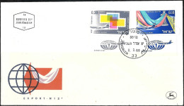 Israel 1968 FDC Air Mail Stamps Textiles Export Aviation [ILT546] - FDC