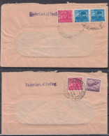 SALE !! 50 % OFF !! ⁕ INDIA ⁕ "Under Cert. Of Posting" ⁕ 2v Old Cover With Window - Storia Postale
