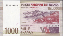RWANDA - 1.000 Francs / Amafaranga 01.12.1994 UNC P.24 - Rwanda