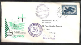 First KLM Flight Amsterdam-Sofia 29-6-1956 - Posta Aerea