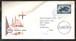 First KLM Flight Amsterdam-Ankara 25-4-1956 - Posta Aerea