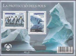 Andorre Français 2009 Yvert Bloc Feuillet 2 Neuf ** Cote (2017) 4.80 € Protection Des Zones Polaires - Blokken & Velletjes