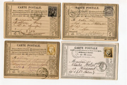 !!! LOT DE 4 CARTES PRECURSEUR CERES ET SAGE CACHETS DE PONTCHARRA, ST MARCELLIN, VIENNE, ST LAURENT DU PONT (ISERE) - Cartes Précurseurs