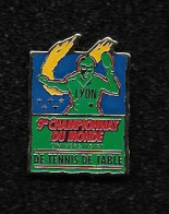 Pin's Tennis De Table Ping-Pong LYON 9ème Championnat Du Monde Universitaire - Tafeltennis