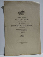 Sonetto Wedding Nozze FRIGGERI - ANGELI  Perugia - Todi 1872.  Giacomo Ed Oreste Bargagli Offrono. - Boda