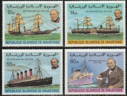 THEMATIC  FAMOUS PEOPLE: ROWLAND HILL.  MARITIME TRANSPORT THROUGH TIME   - MAURITANIE - Rowland Hill