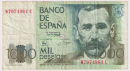 SPAIN , 1000 PESETAS 23.10.1979. - [ 4] 1975-…: Juan Carlos I.