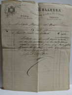 Invoice Fattura BELLEZZA Gioielliere Di S.M. Il Re D'Italia. Roma-Torino. 1871 - Italy