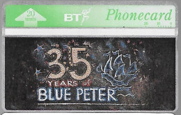 CARTE-GB-HOLOGRAPHIQUE-PUBLICITAIRE-20U-35 Ans Emission TV-BLUE  PETER-- V° N° Env 405A59440-TBE - BT Werbezwecke