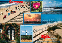 73158725 Kampen Sylt Strand Leuchtturm Sonnenuntergang Moewen Duenen Kampen Sylt - Sonstige & Ohne Zuordnung