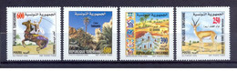 2002- Tunisie- Tourisme Saharien- Cheval- Gazelle- Palmier- Désert- Emission Complète 4v. MNH** - Tunisie (1956-...)