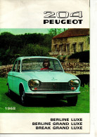 PEUGEOT 204 Catalogue De 1968 - Cars